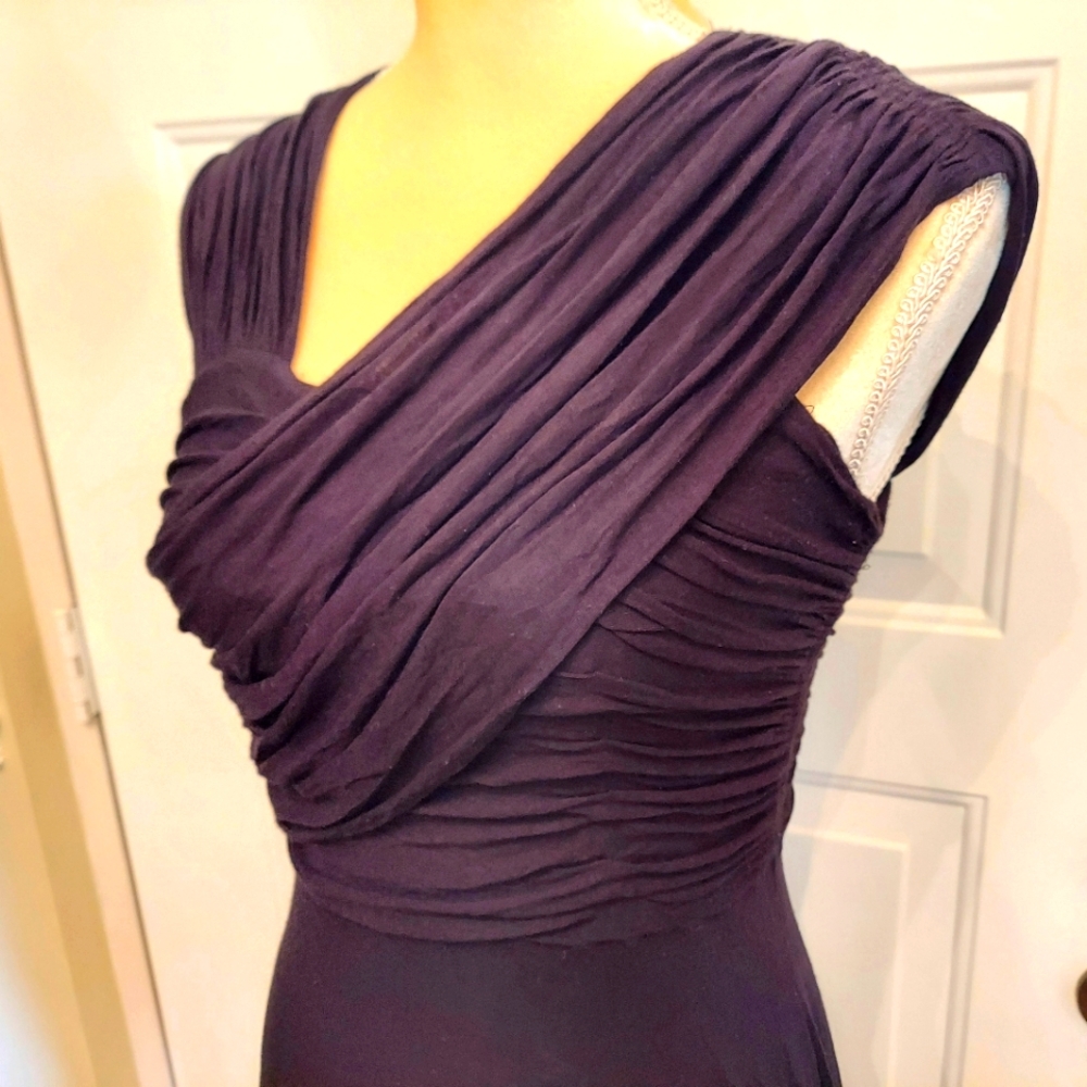 Tracy Reese Asymmetrical Black Knit Dress Size S
